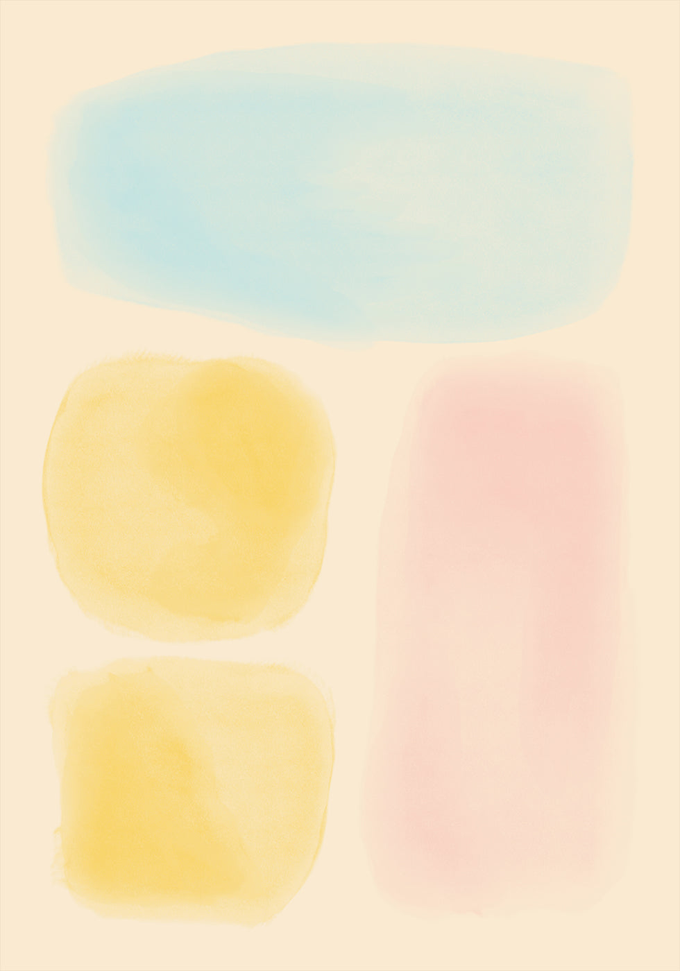 Pastel Watercolor Shapes Poster