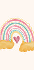 Colorful Rainbow and Heart Design Poster - Posterbox.dk