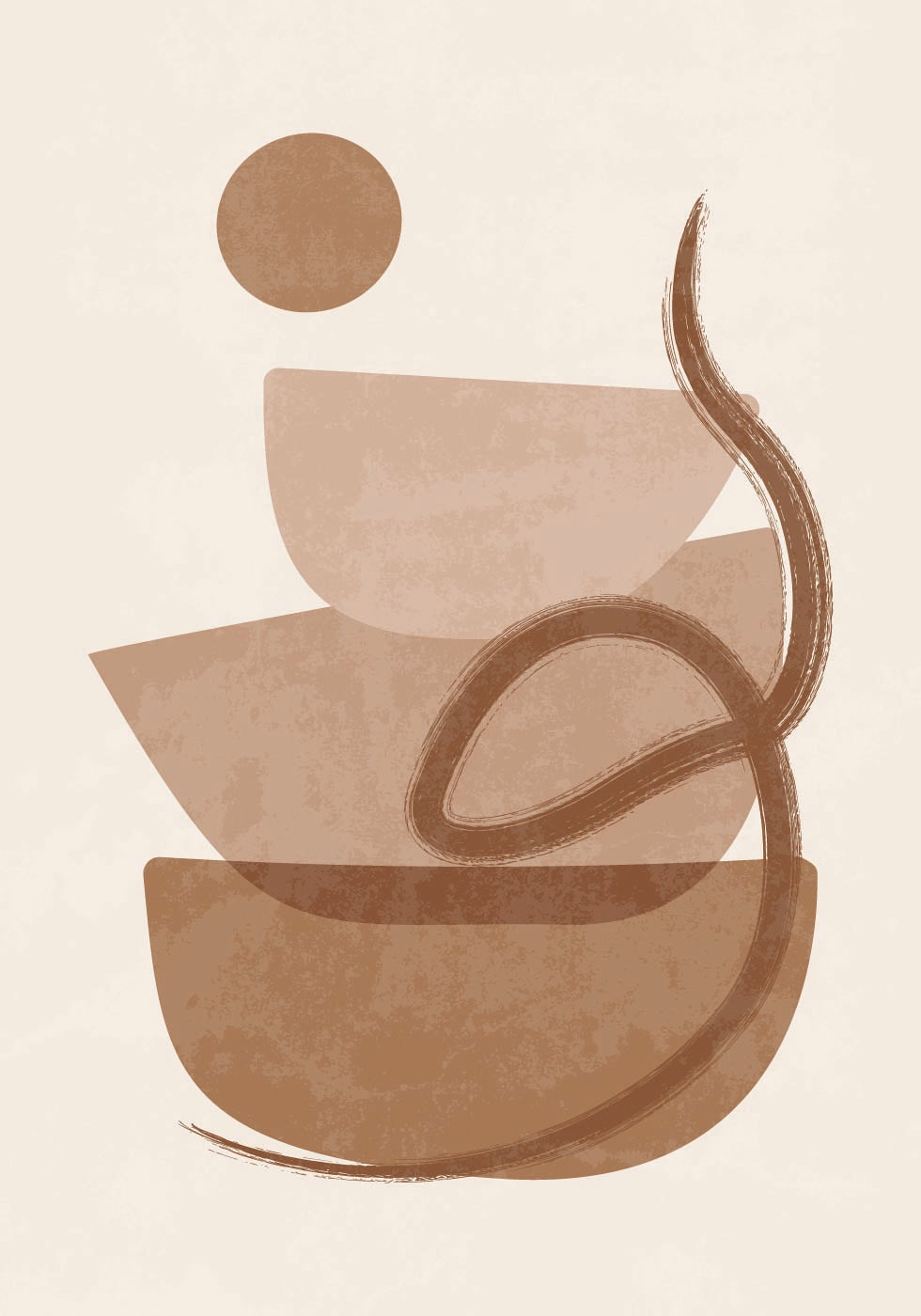 Watercolor Shapes Poster - Posterbox.dk