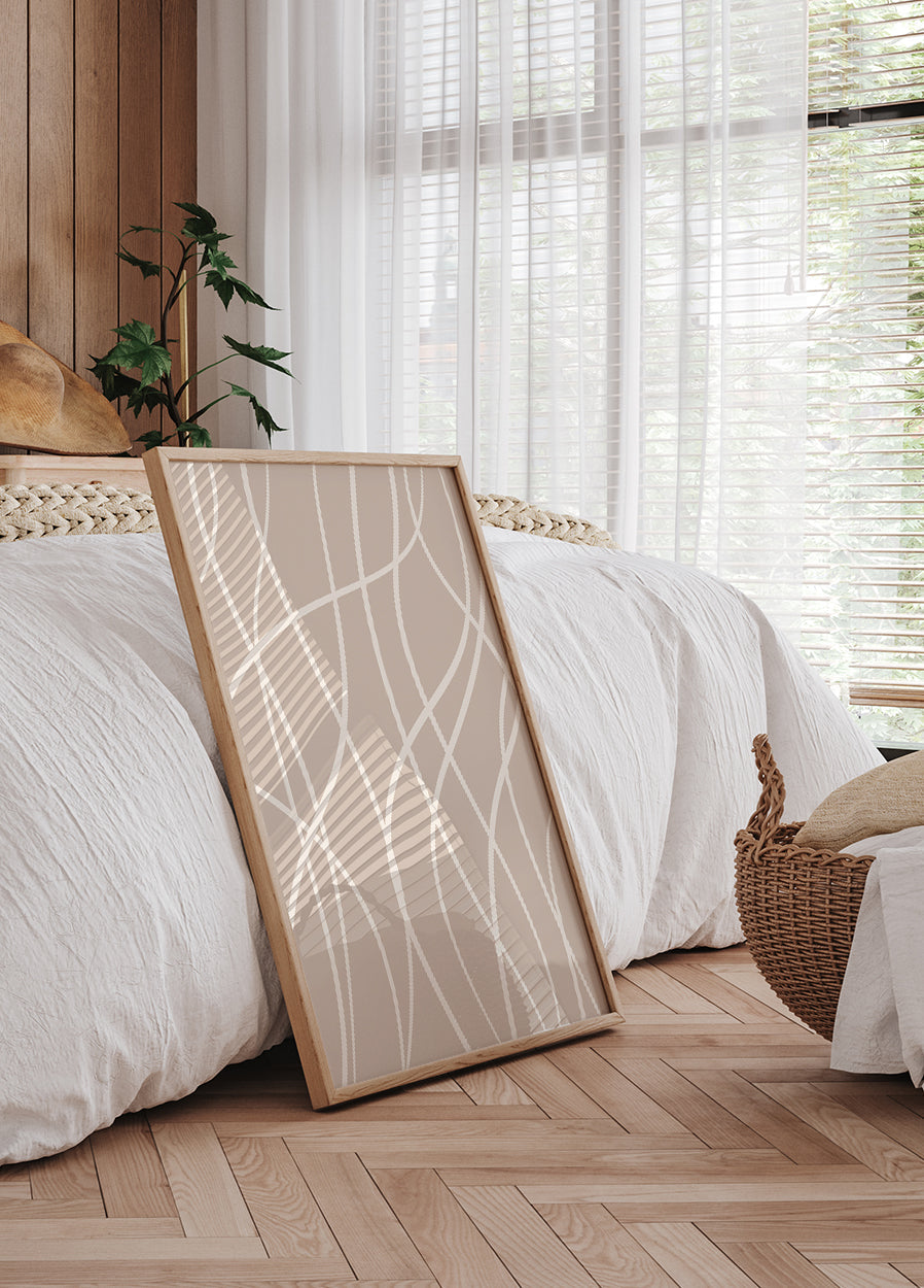 White Line Art Poster - Posterbox.dk