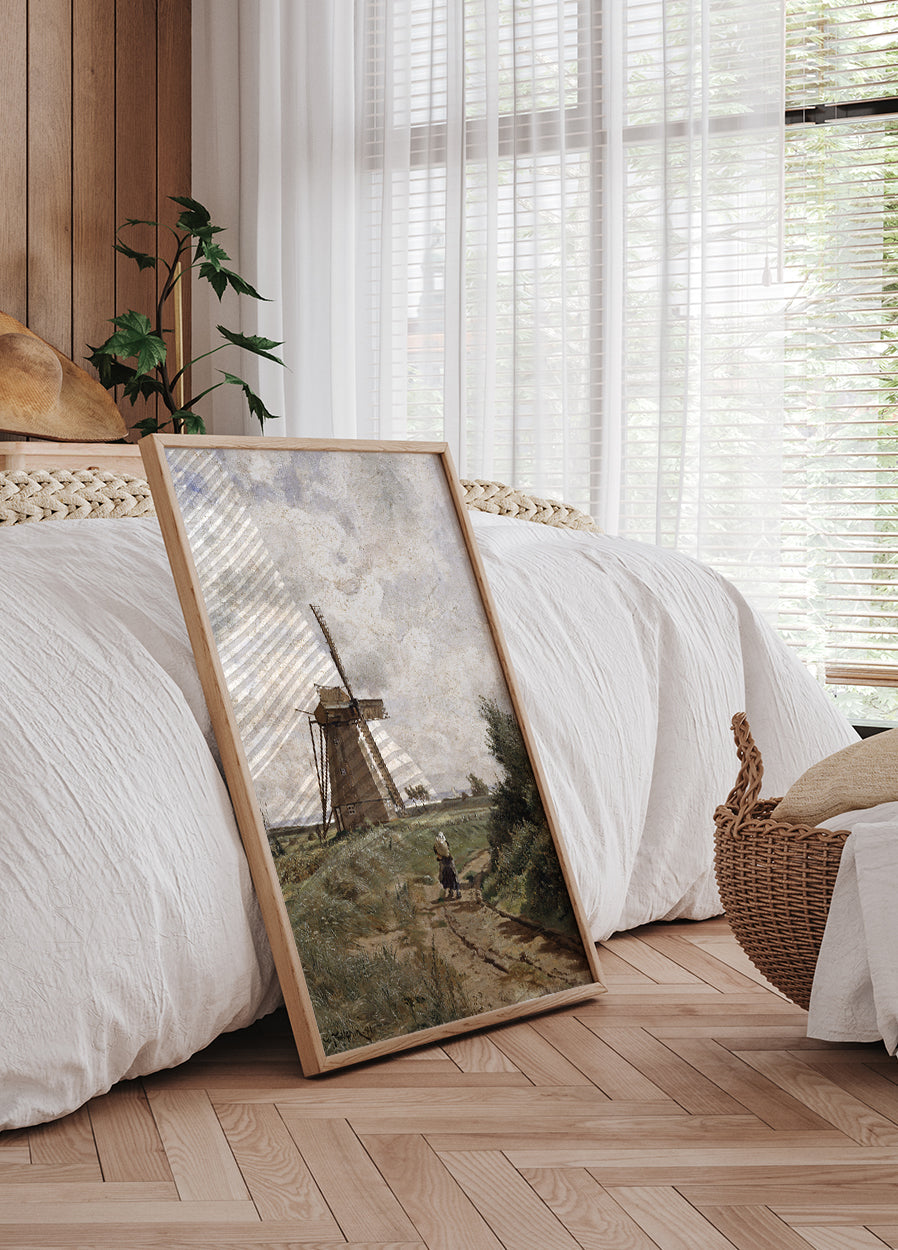 Windmühle Bei Ahrenshoop By Carl Malchin Poster - Posterbox.dk