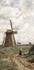Windmühle Bei Ahrenshoop By Carl Malchin Poster - Posterbox.dk