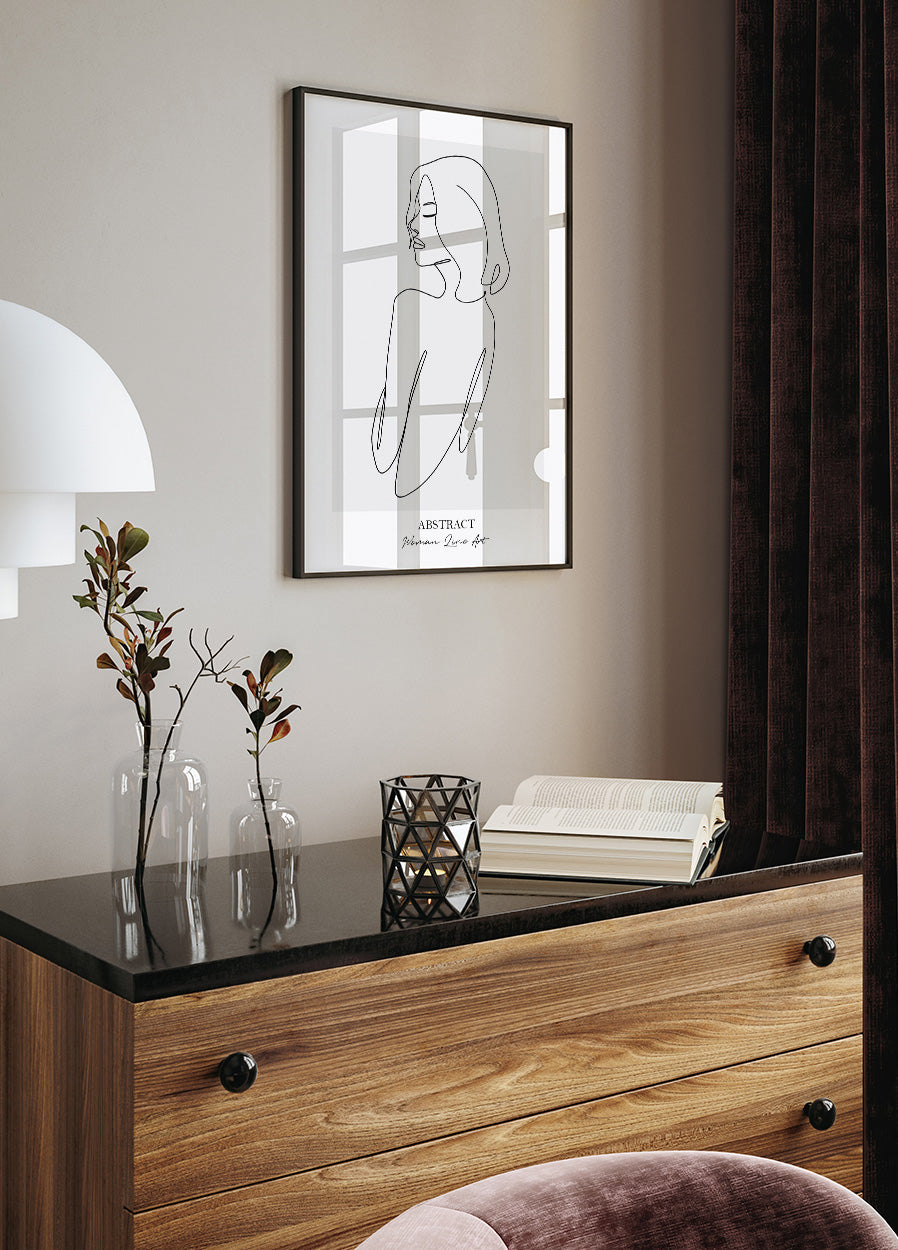 Woman Line Art Poster - Posterbox.dk