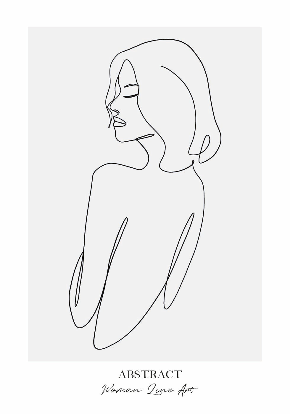 Woman Line Art Poster - Posterbox.dk