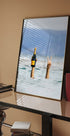 Woman With Wine in Beach Poster - Posterbox.dk