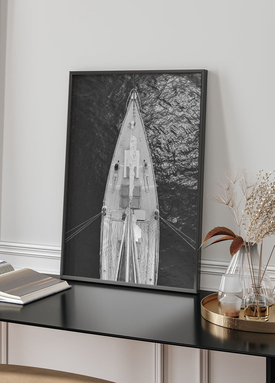 Women Sunbathing on Boat Poster - Posterbox.no