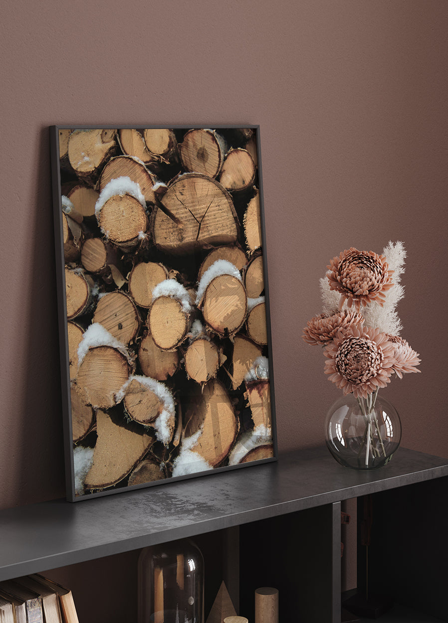 Wooden Logs Poster - Posterbox.dk