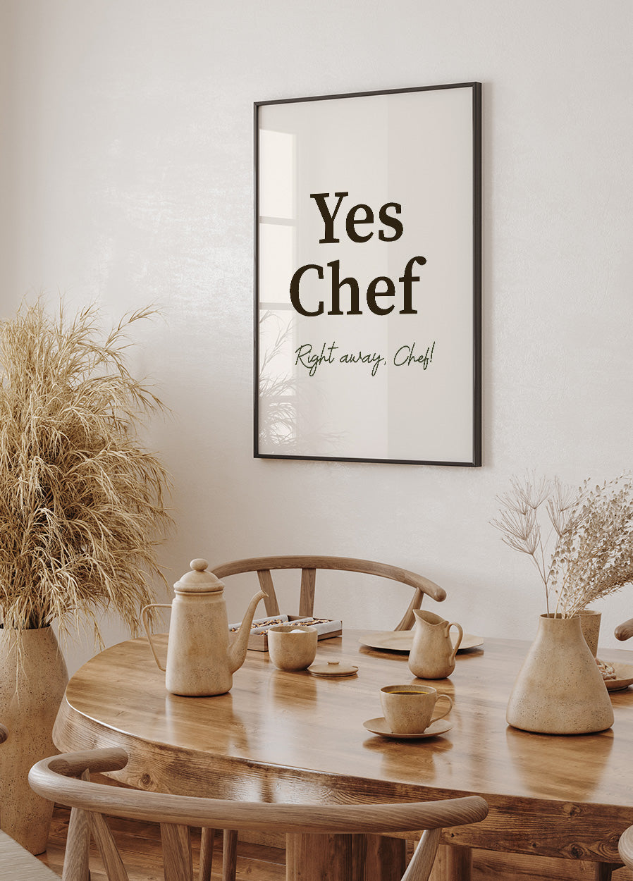 Yes Chef Poster - Posterbox.dk