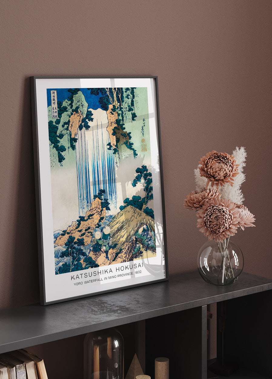 Yoro Waterfall By Katsushika Hokusai Poster - Posterbox.dk