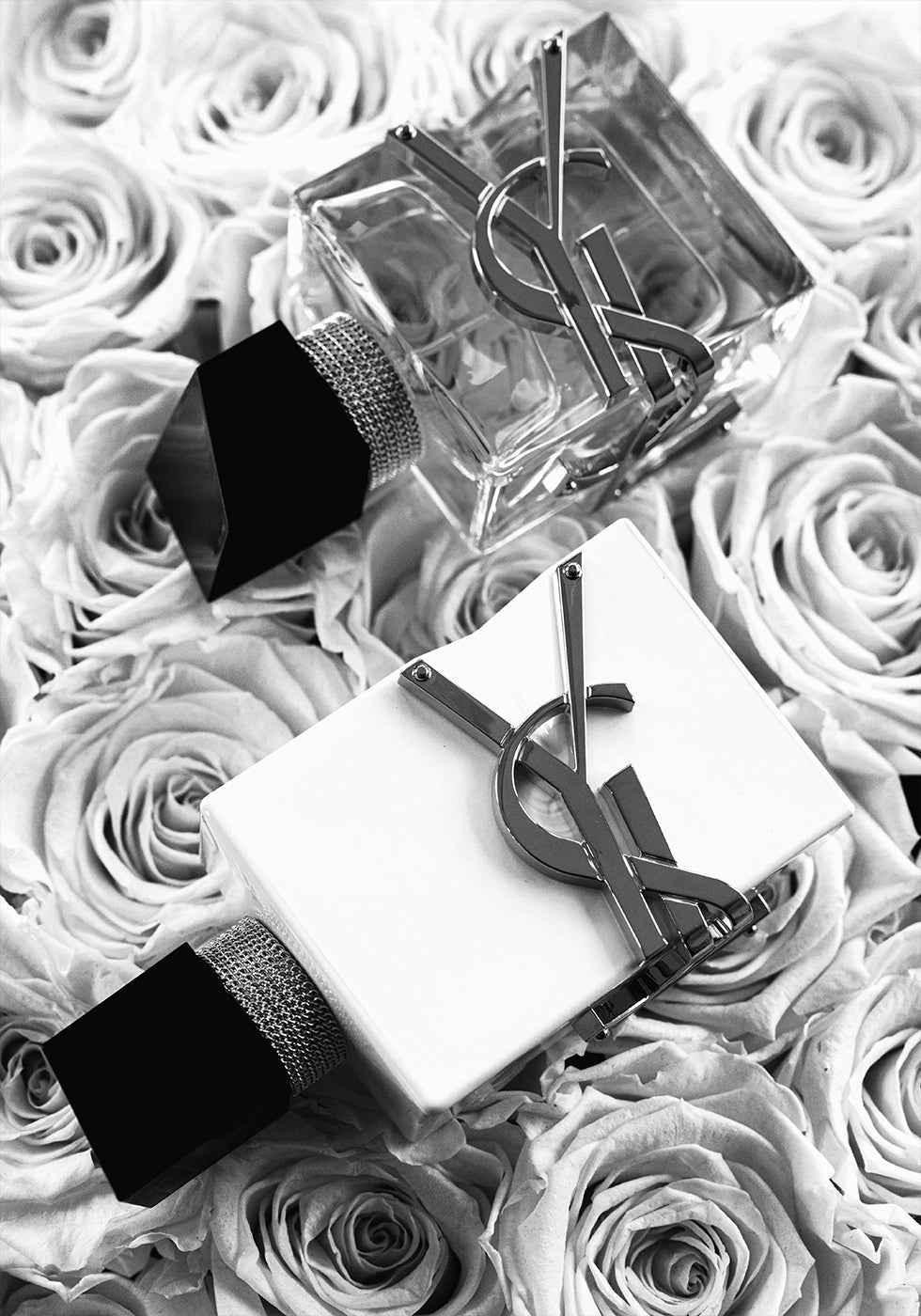 Yves Saint Laurent Perfume Black & White Poster