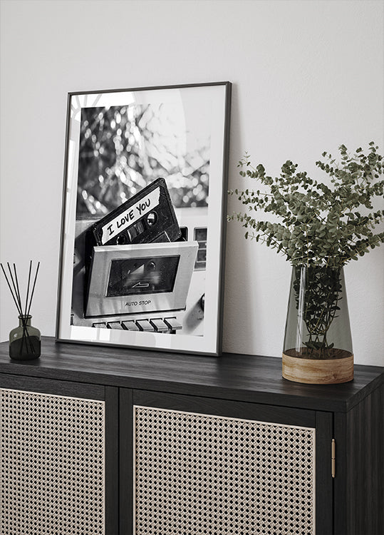 I Love You Cassette Plakat - Posterbox