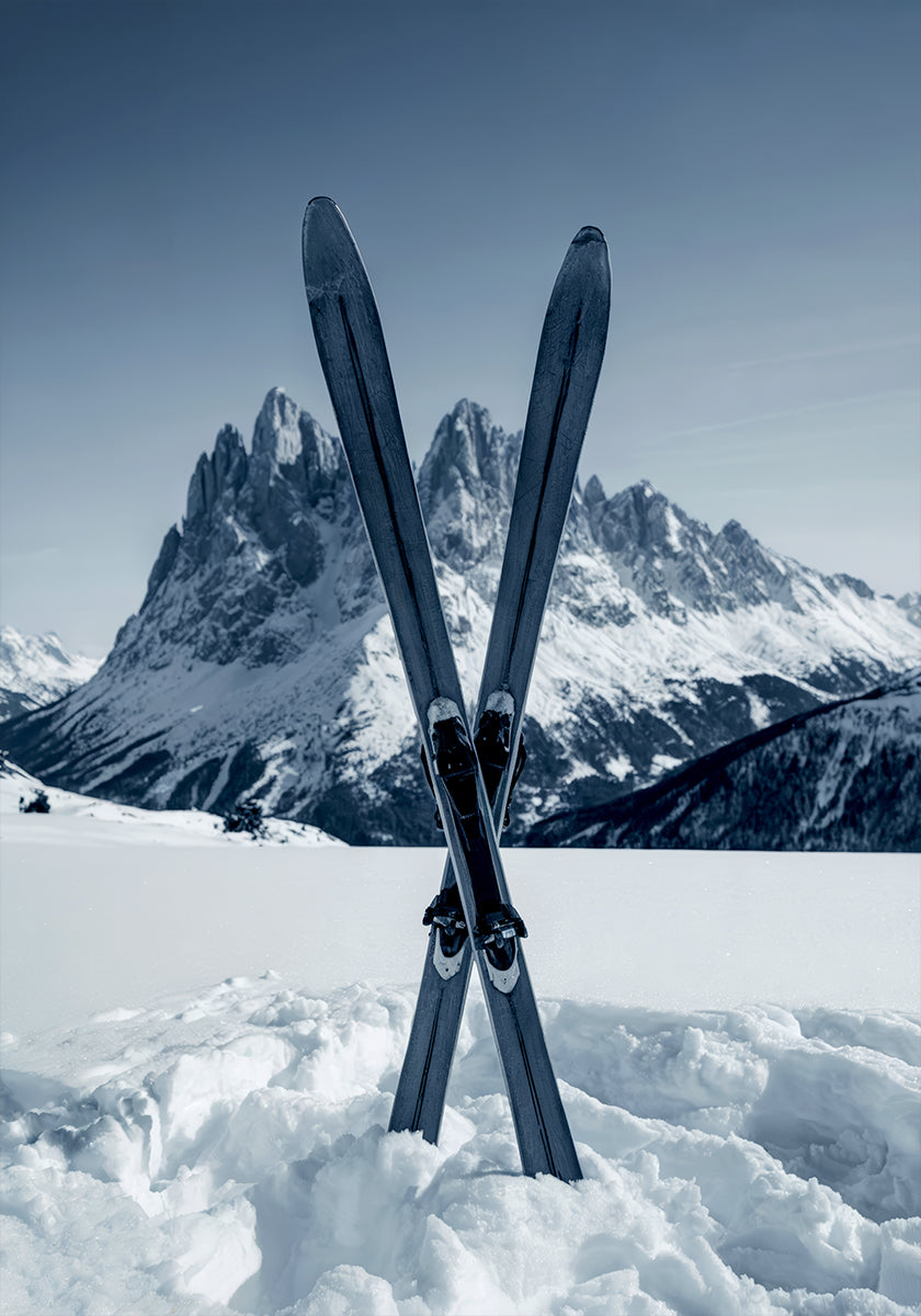Crossed Skis Plakat - Posterbox