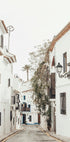 Charming Whitewashed Streetscape Poster - Posterbox.dk