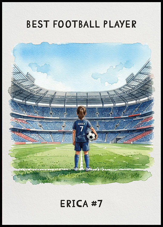 Youth football Girl Personal Poster - Posterbox