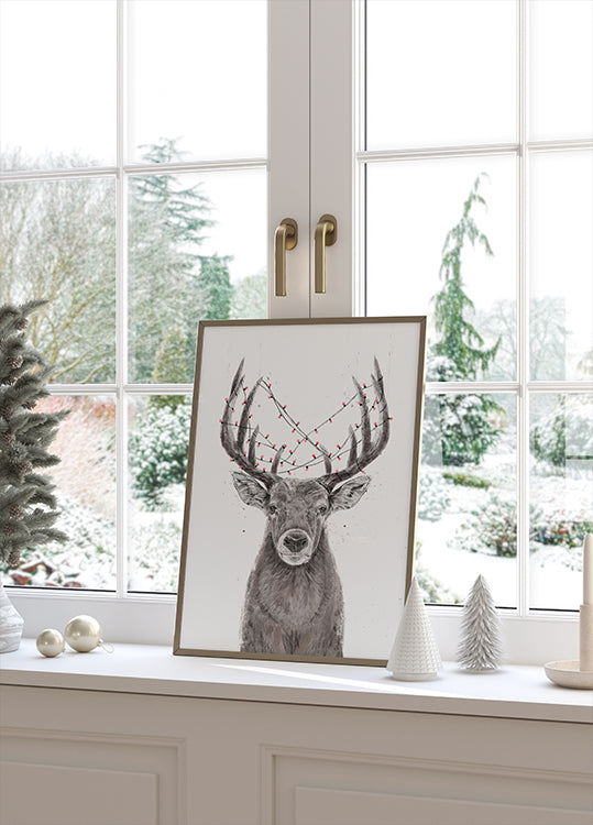 Xmas deer Plakat - Posterbox