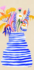 Happy Floral Vase with Stripes (NEW) - Posterbox