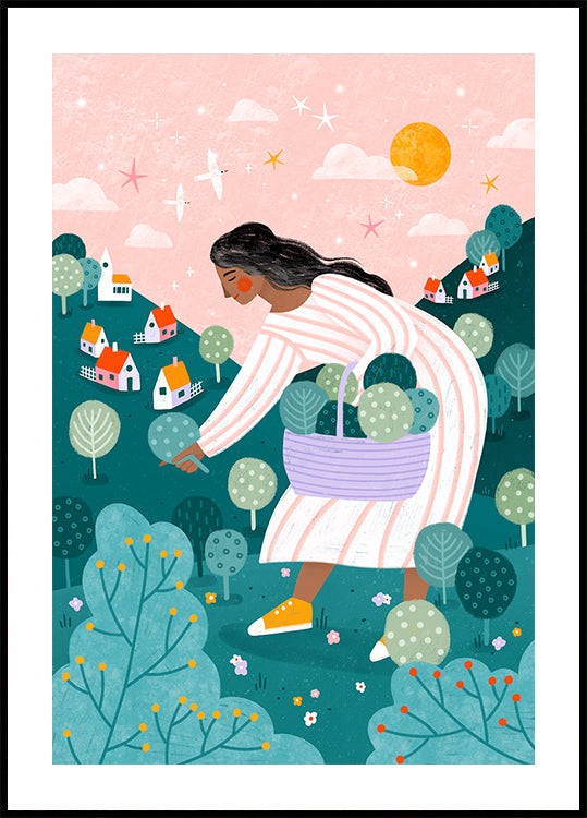 A Woman Tree Picking - Posterbox