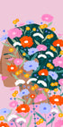 Colourful Flower Lady Plakat - Posterbox