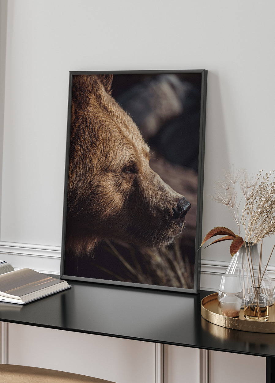Bear in Profile Poster - Posterbox.dk