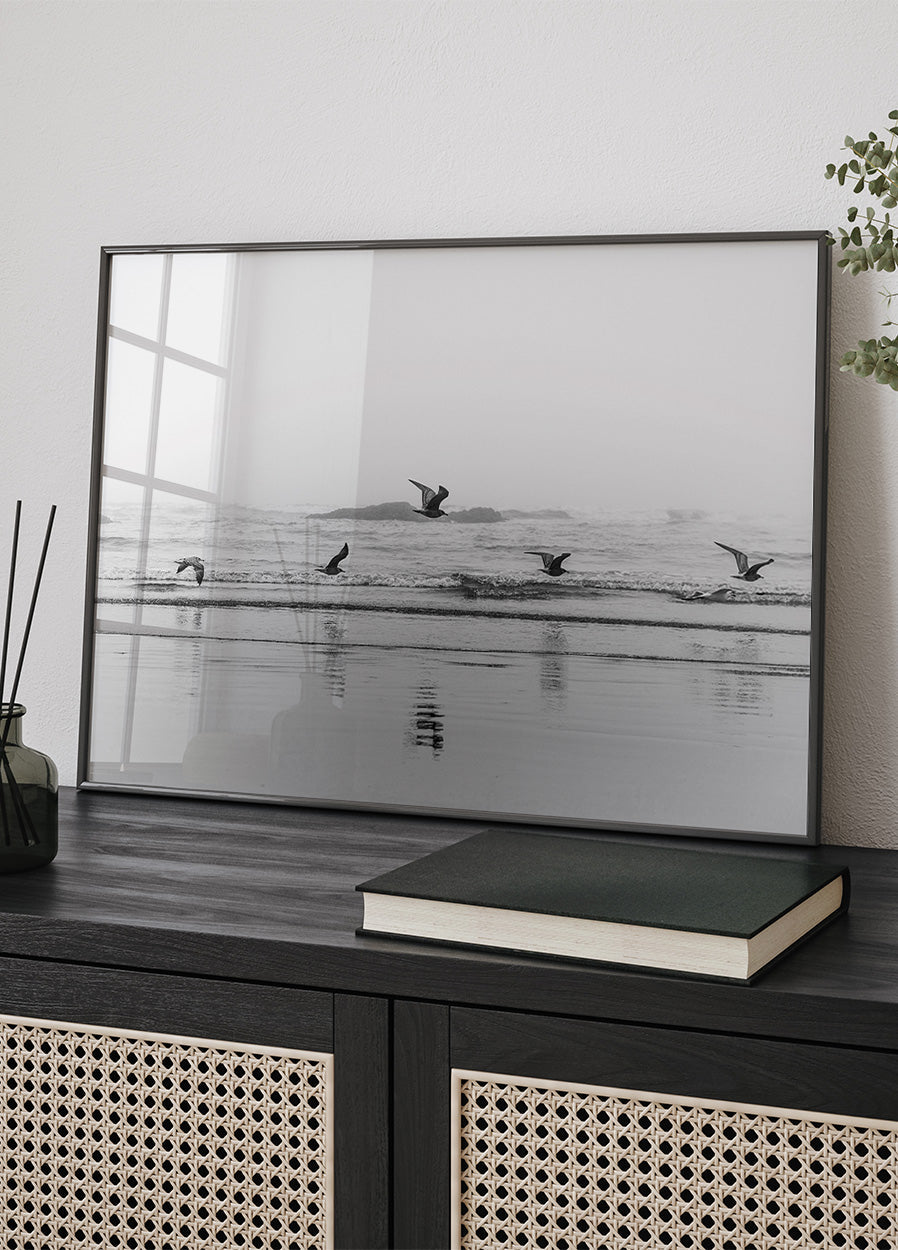 Birds Flying Over The Coast Poster - Posterbox.dk