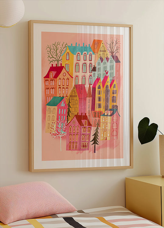 Lovely Pink Village (NEW) - Posterbox