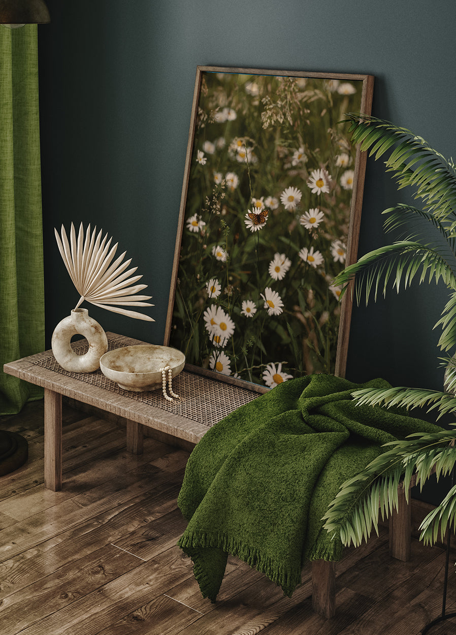 Chamomile and Butterfly Poster - Posterbox.dk