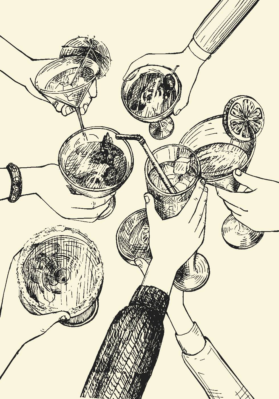 Cheers Print Poster - Posterbox.dk