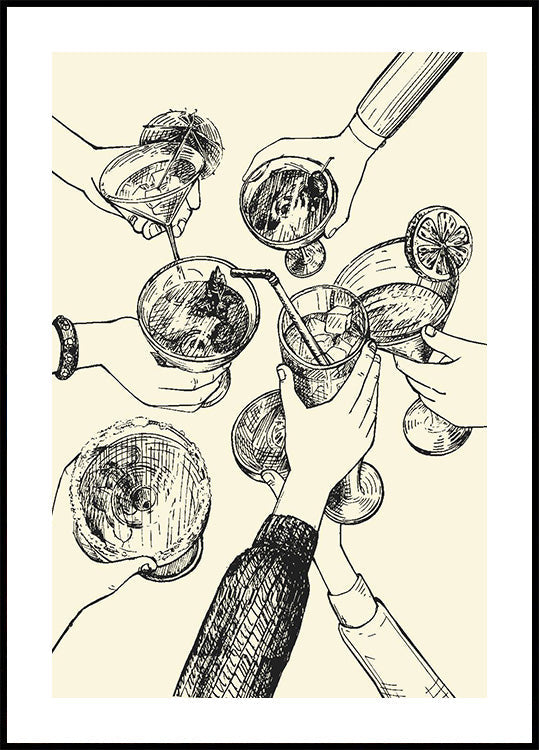 Cheers Print Poster - Posterbox.dk