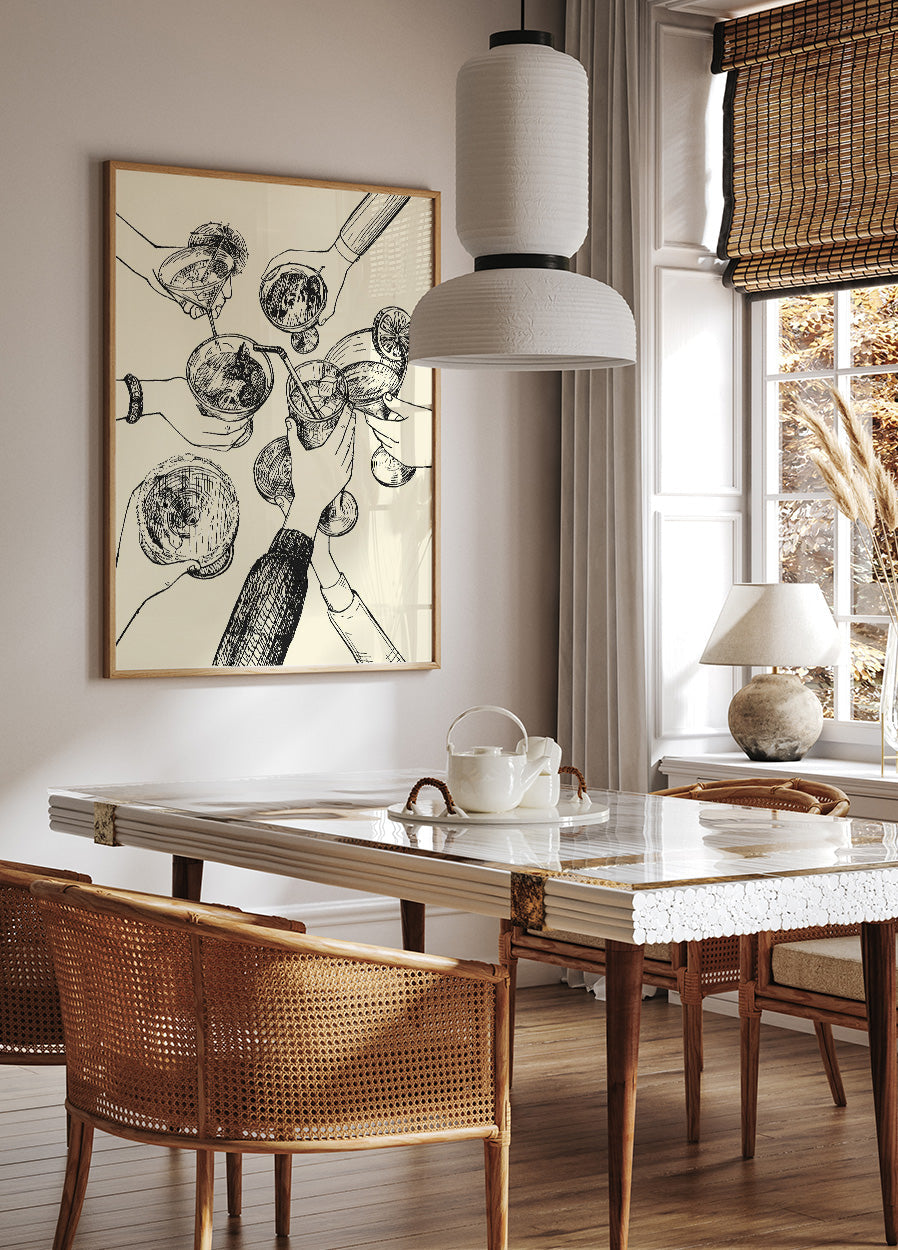 Cheers Print Poster - Posterbox.dk