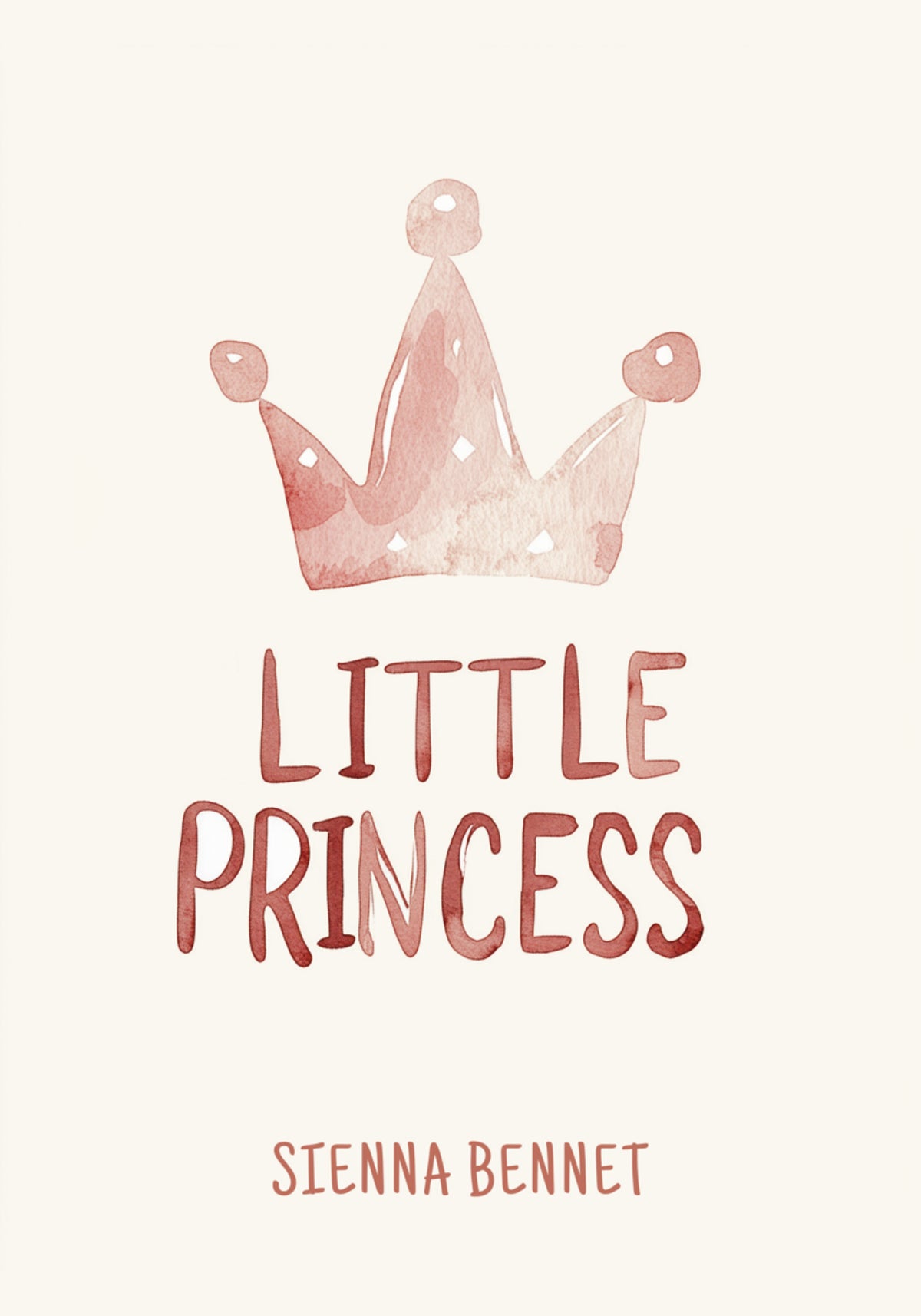 Watercolor painting with a crown for a little princess
