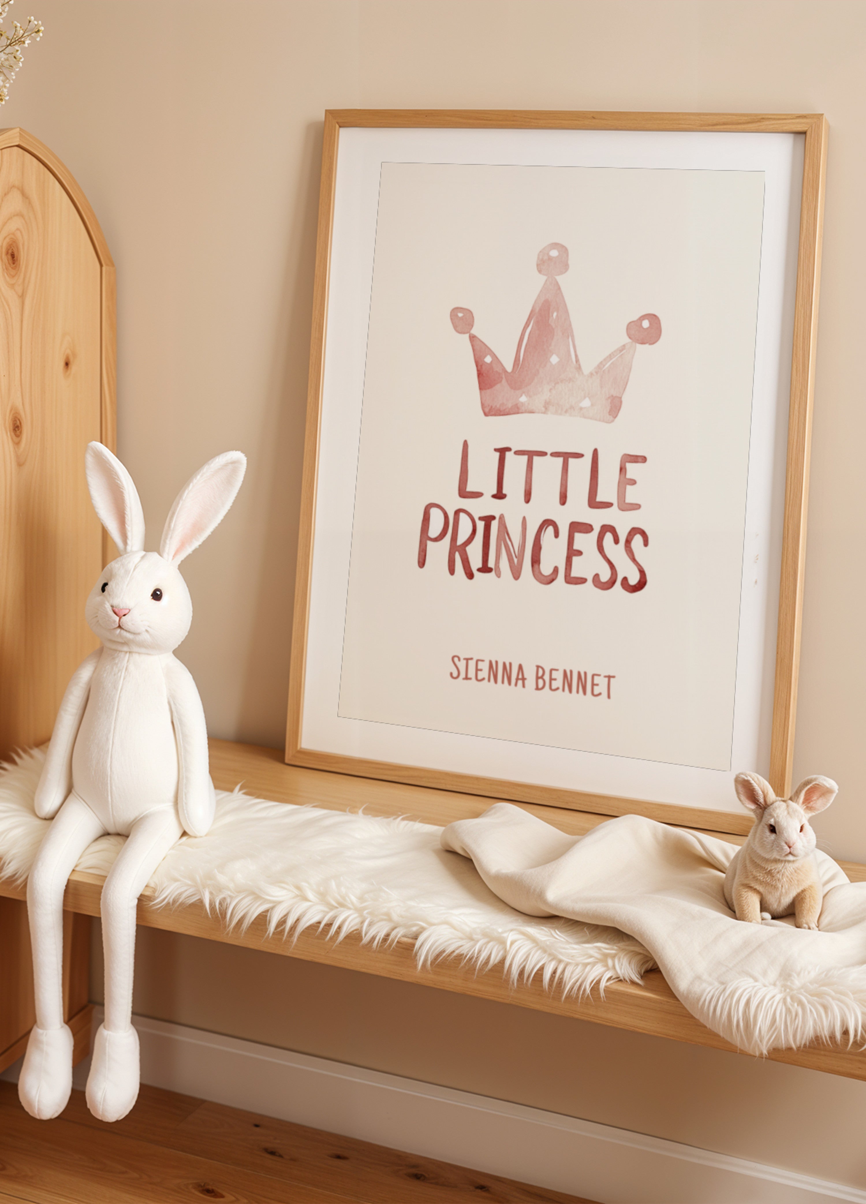 Watercolor painting with a crown for a little princess