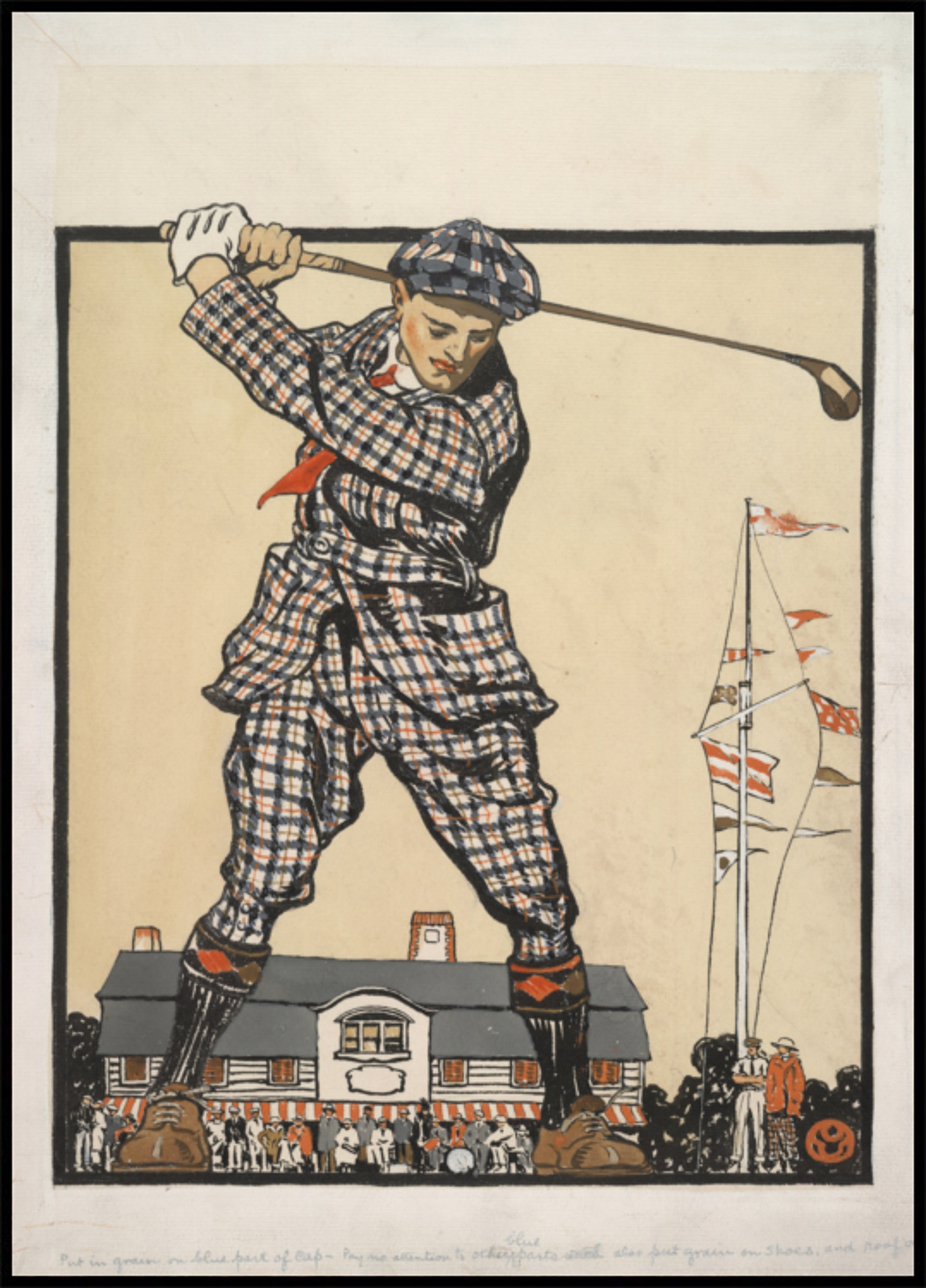 Man Swinging Golf Club (1915)