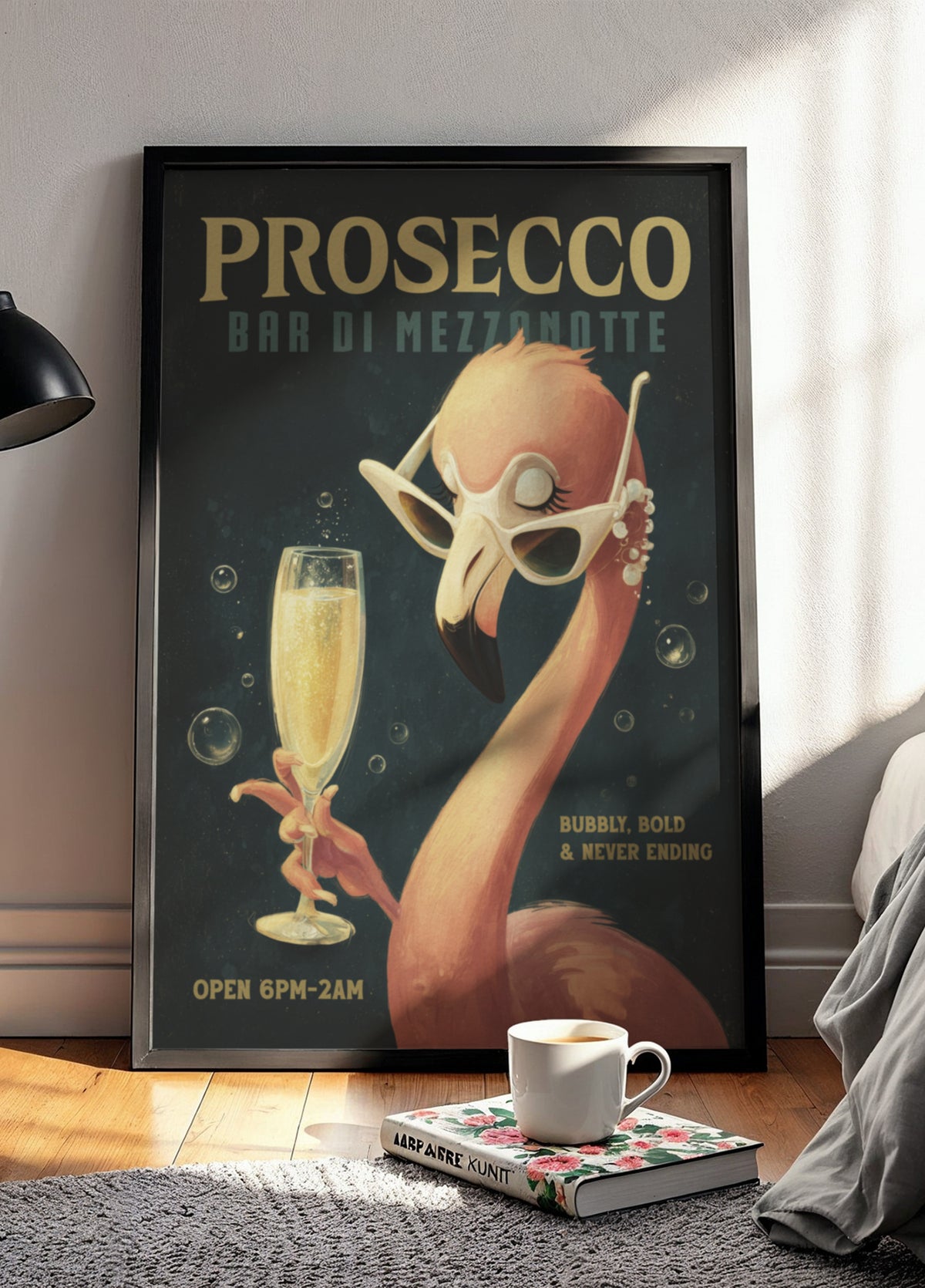 Cool Flamingo Prosecco Bar - Posterbox