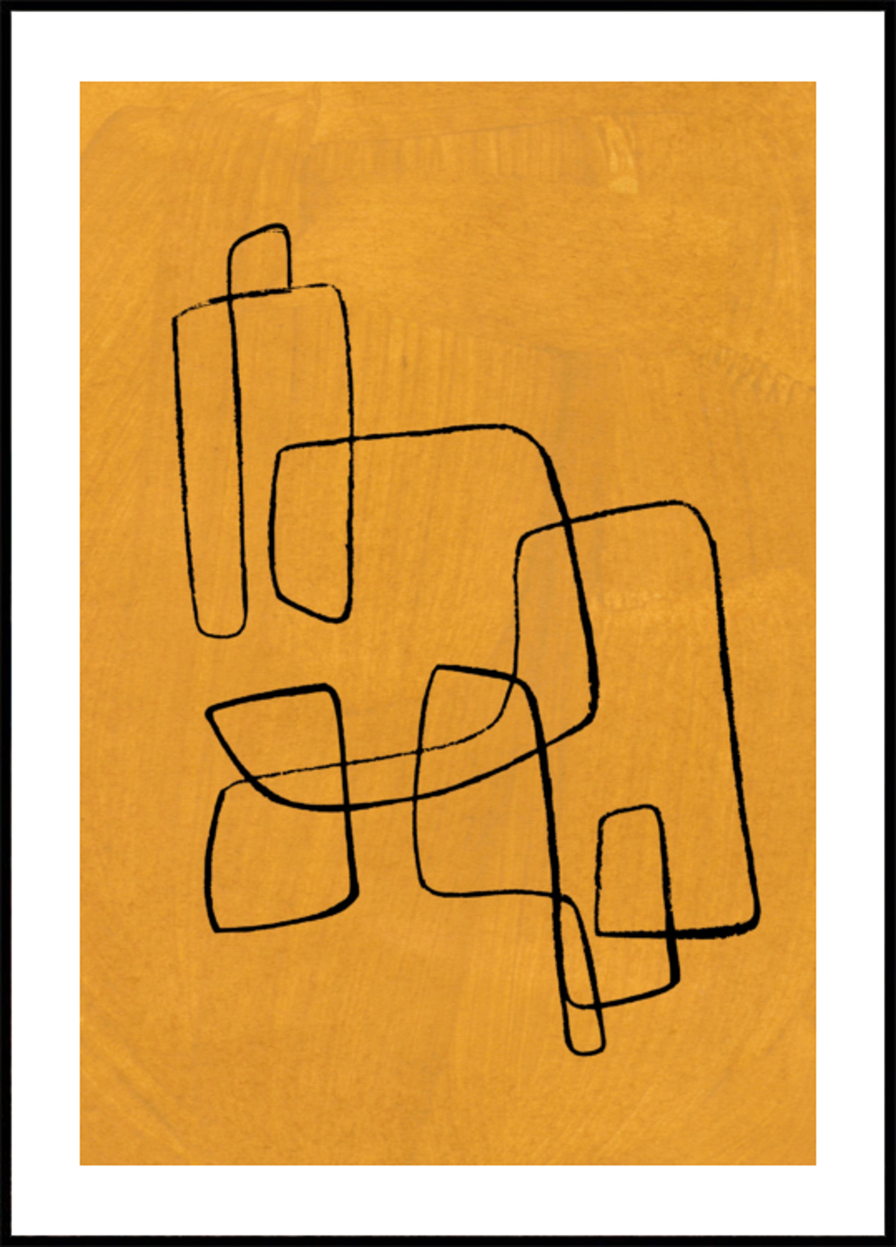 Organic Ochre Lines - Posterbox
