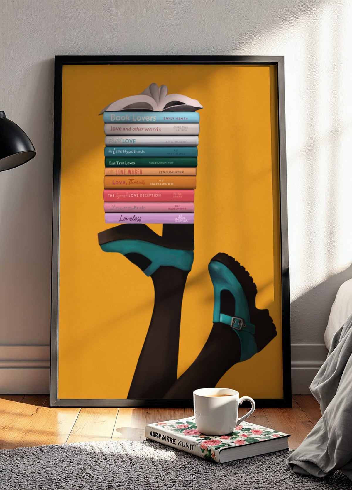 Whimsical Book Lover Feet - Posterbox