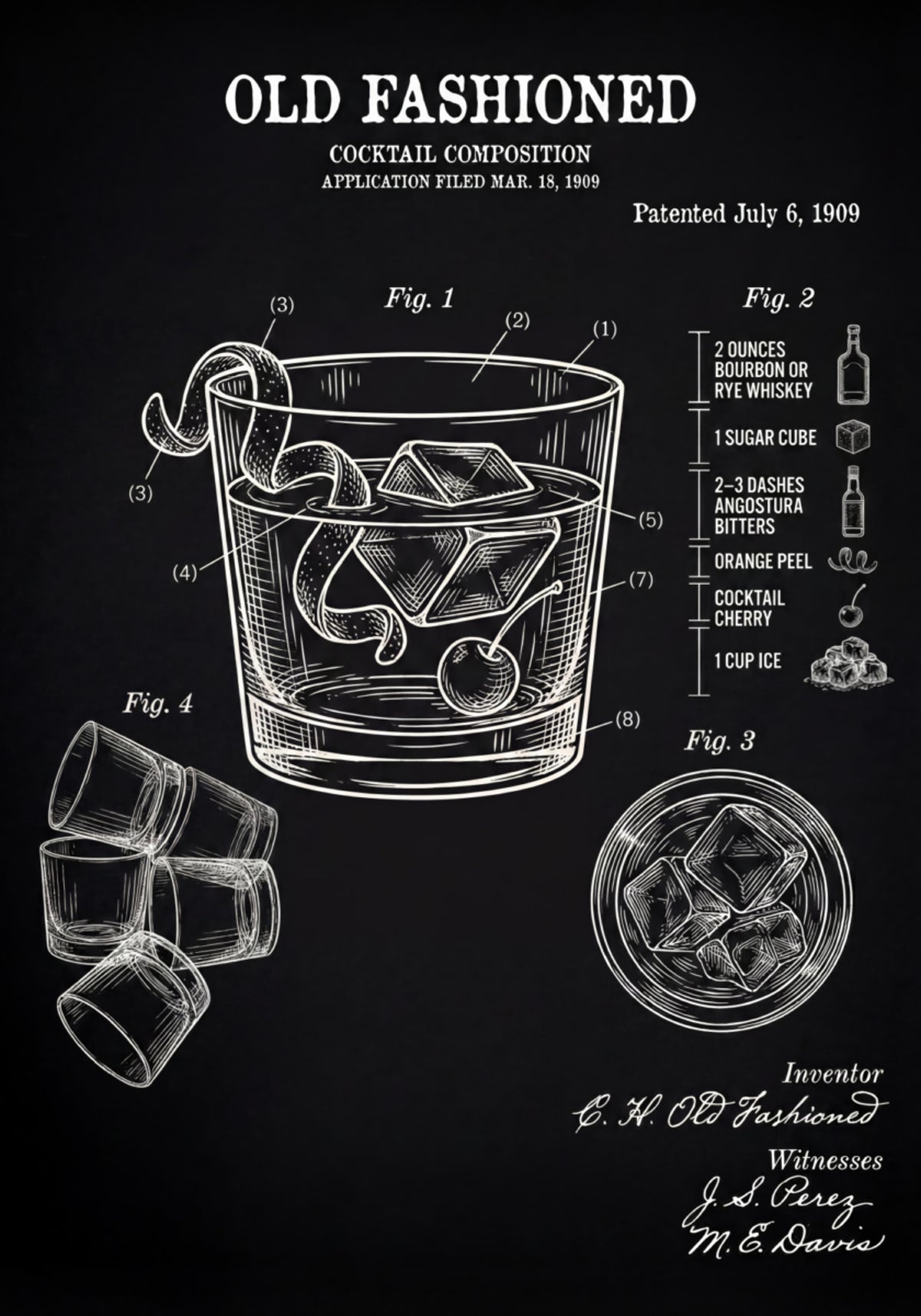 Old Fashioned Cocktail Patent