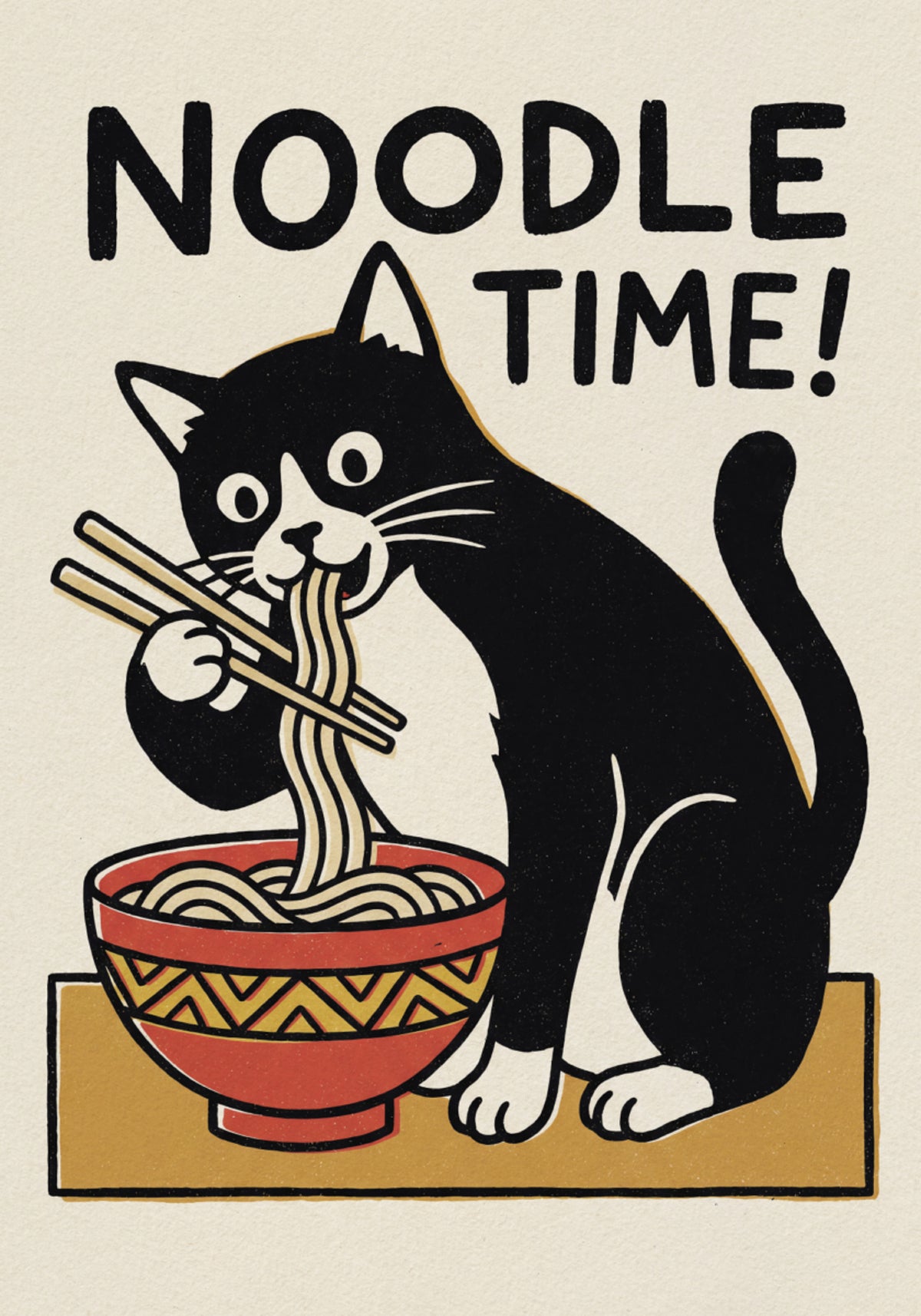 Noodle Time Cat