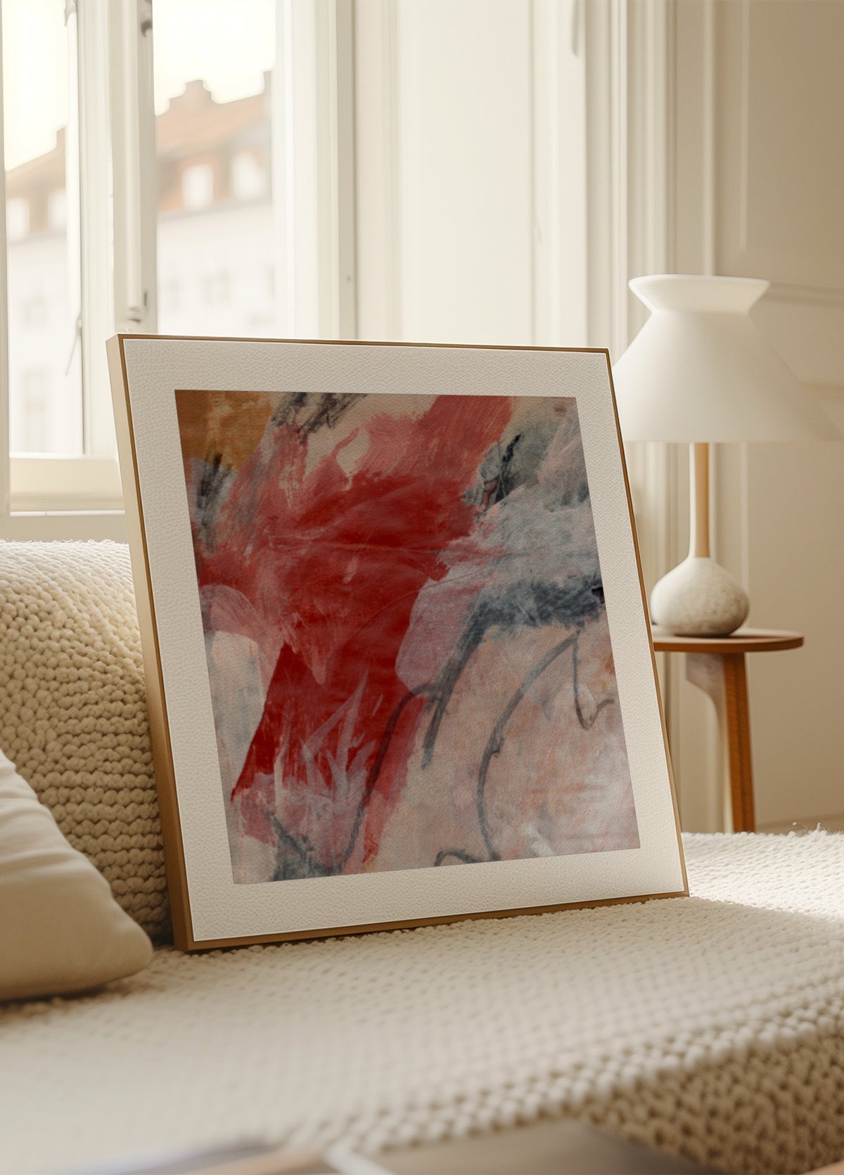 Red Abstract Brushstrokes