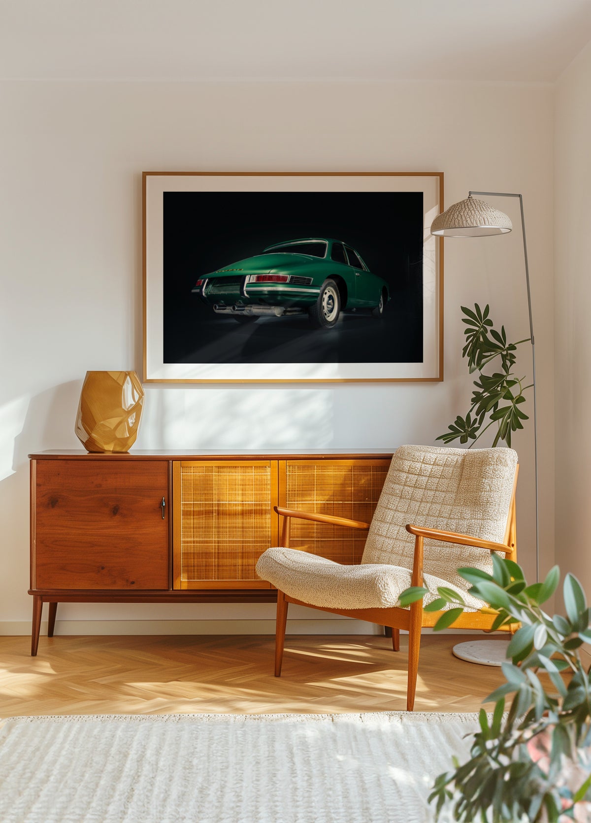 Classic Green Sports Car