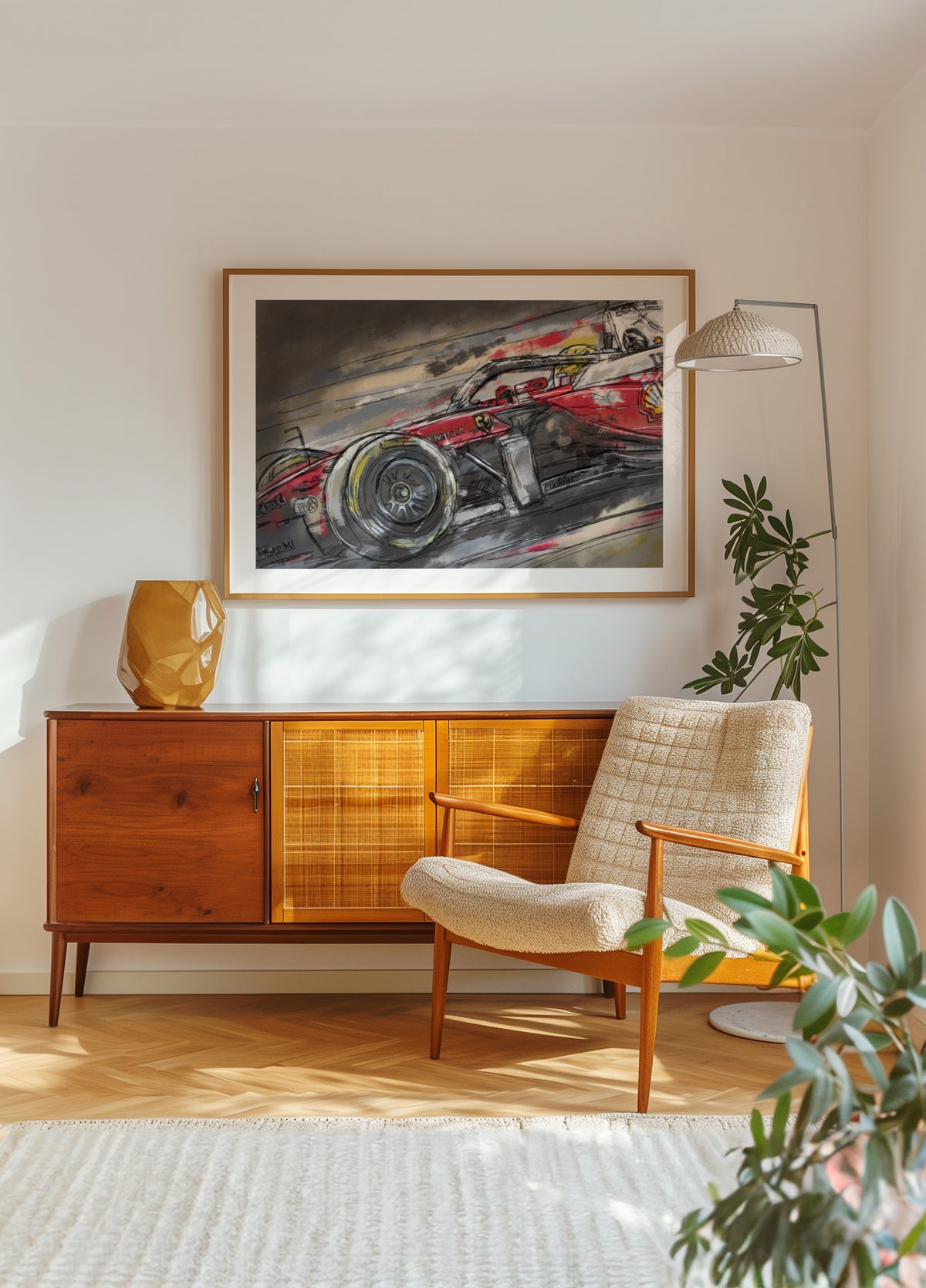 Red Race Car Sketch