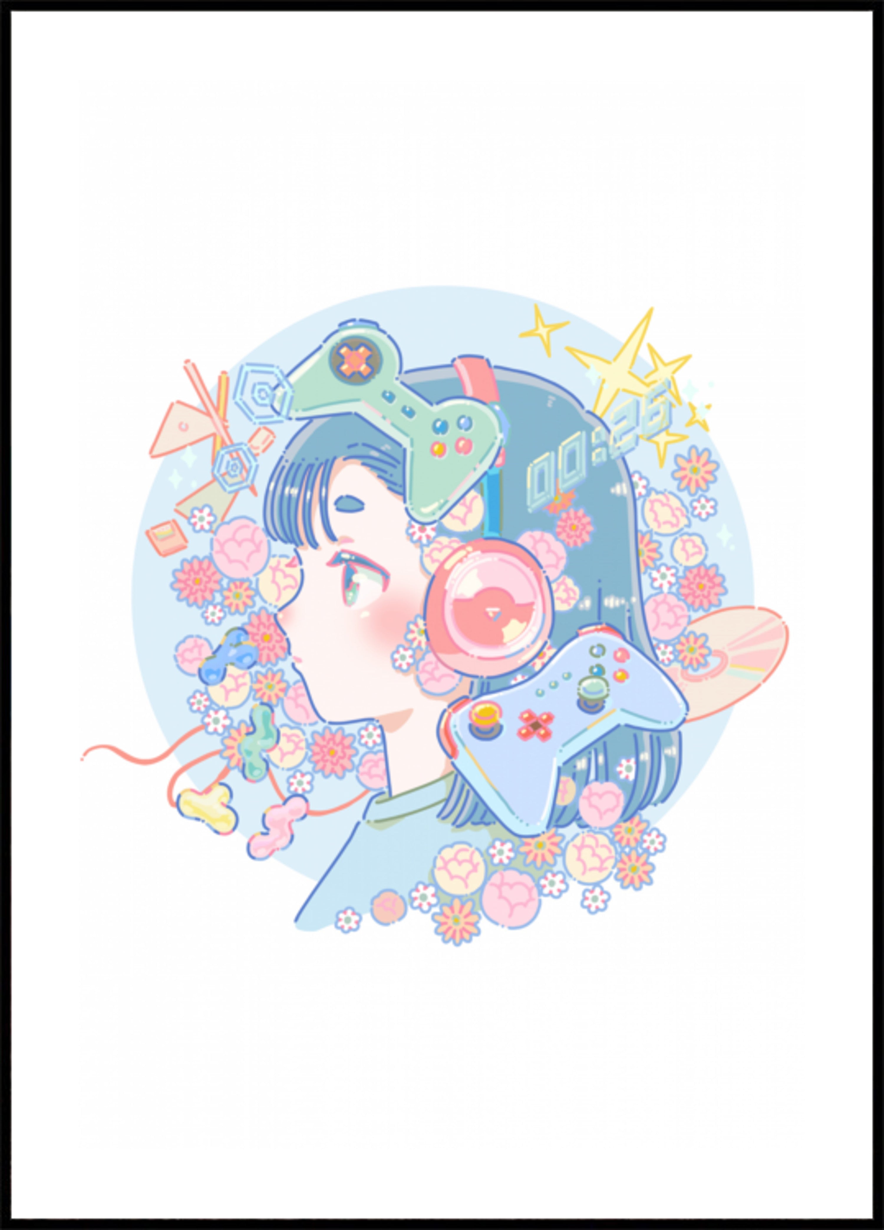 Dreamy Pastel Gamer Girl