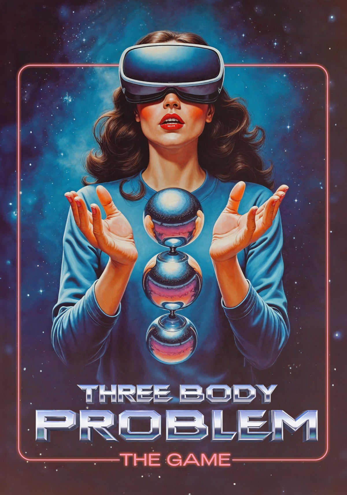 Retro VR Gaming Woman