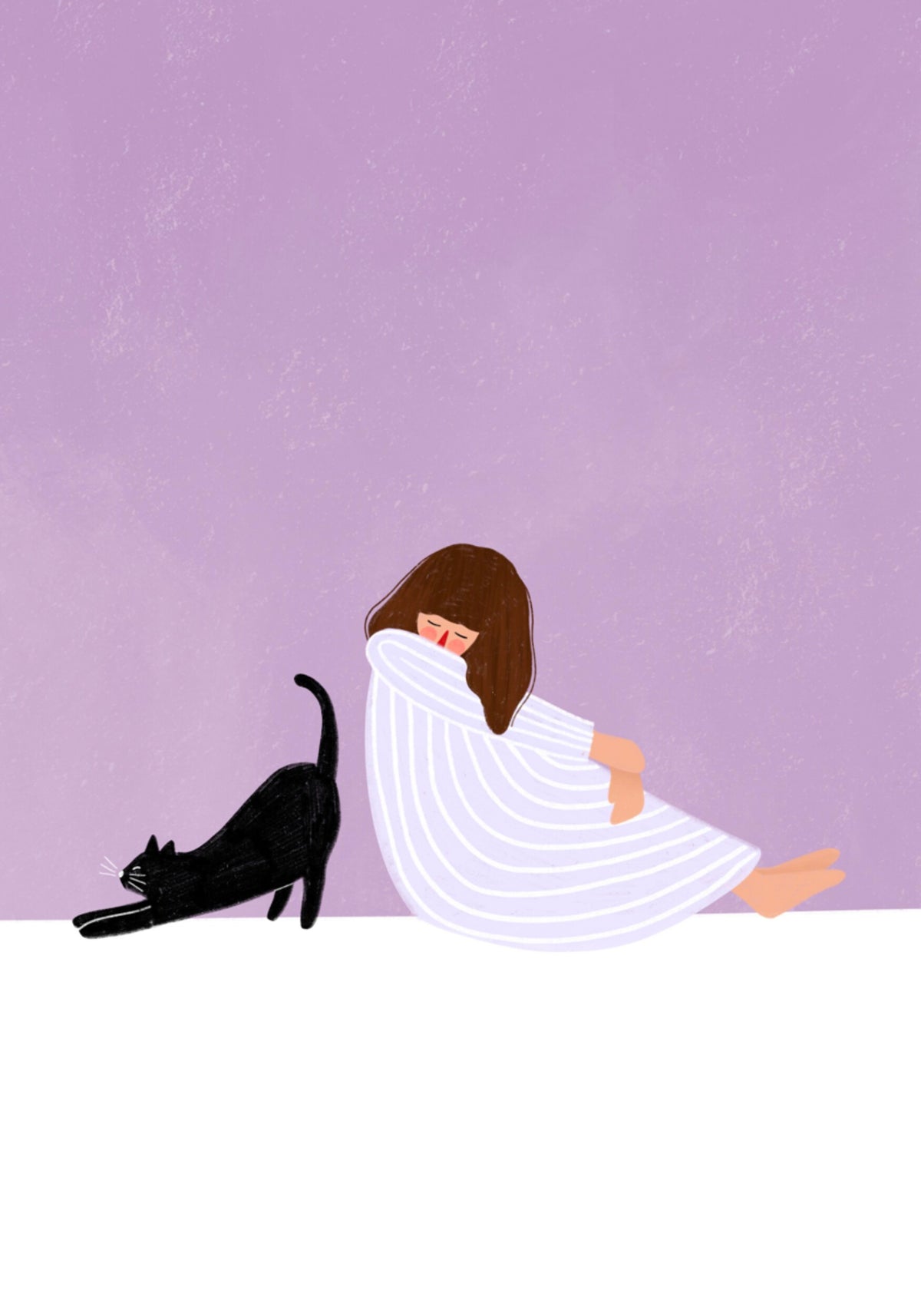Girl and Cat - Posterbox