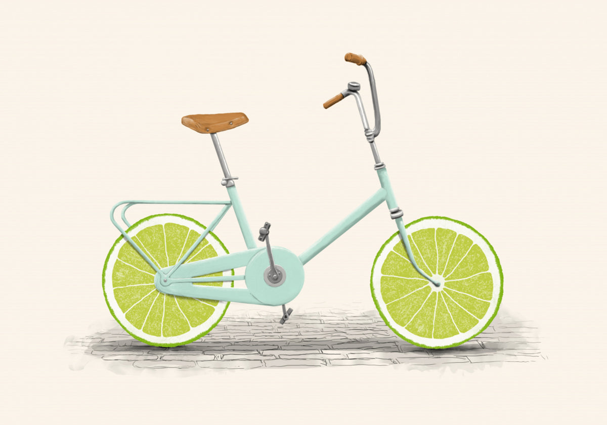 Limecykelhjul - Posterbox