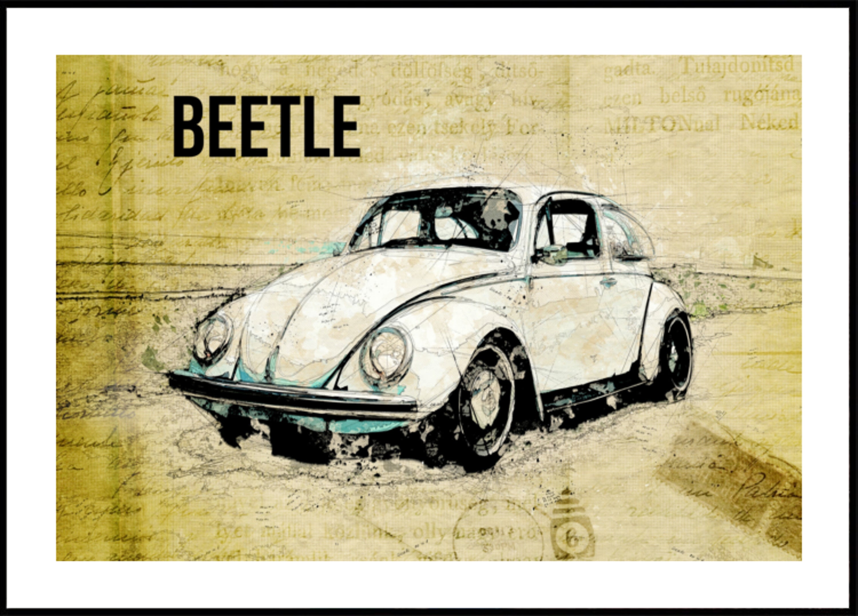 Vintage car sketch