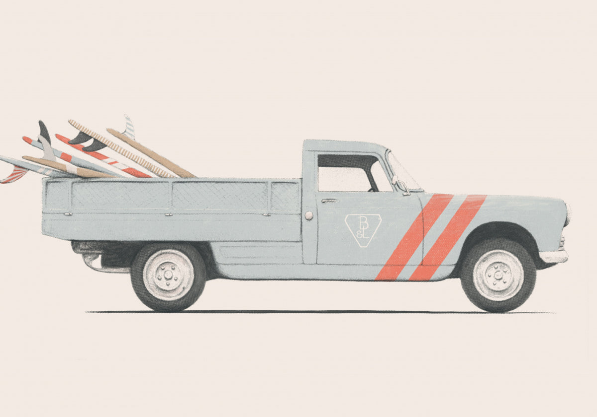 Vintage surftruck - Posterbox
