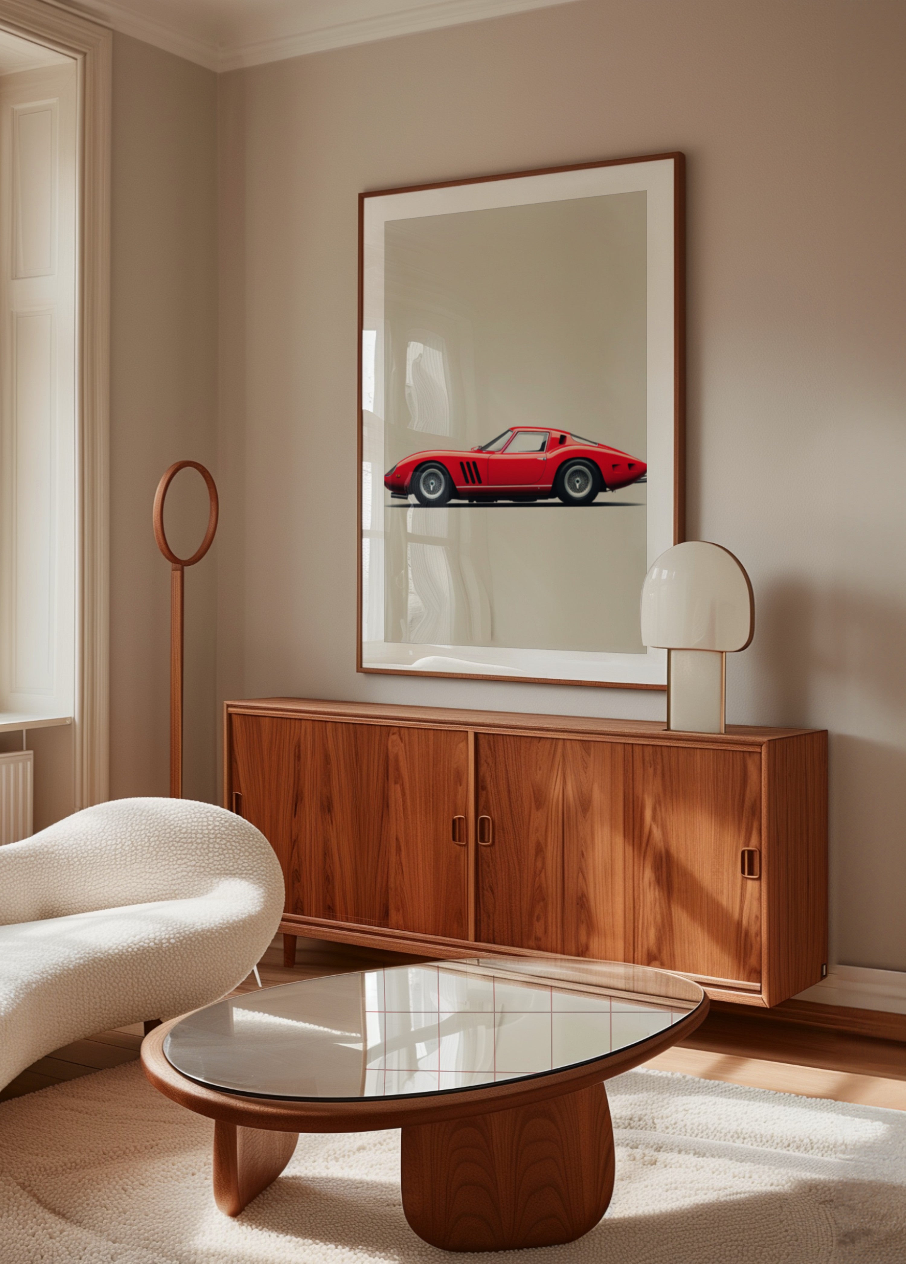 Elegant red sports car