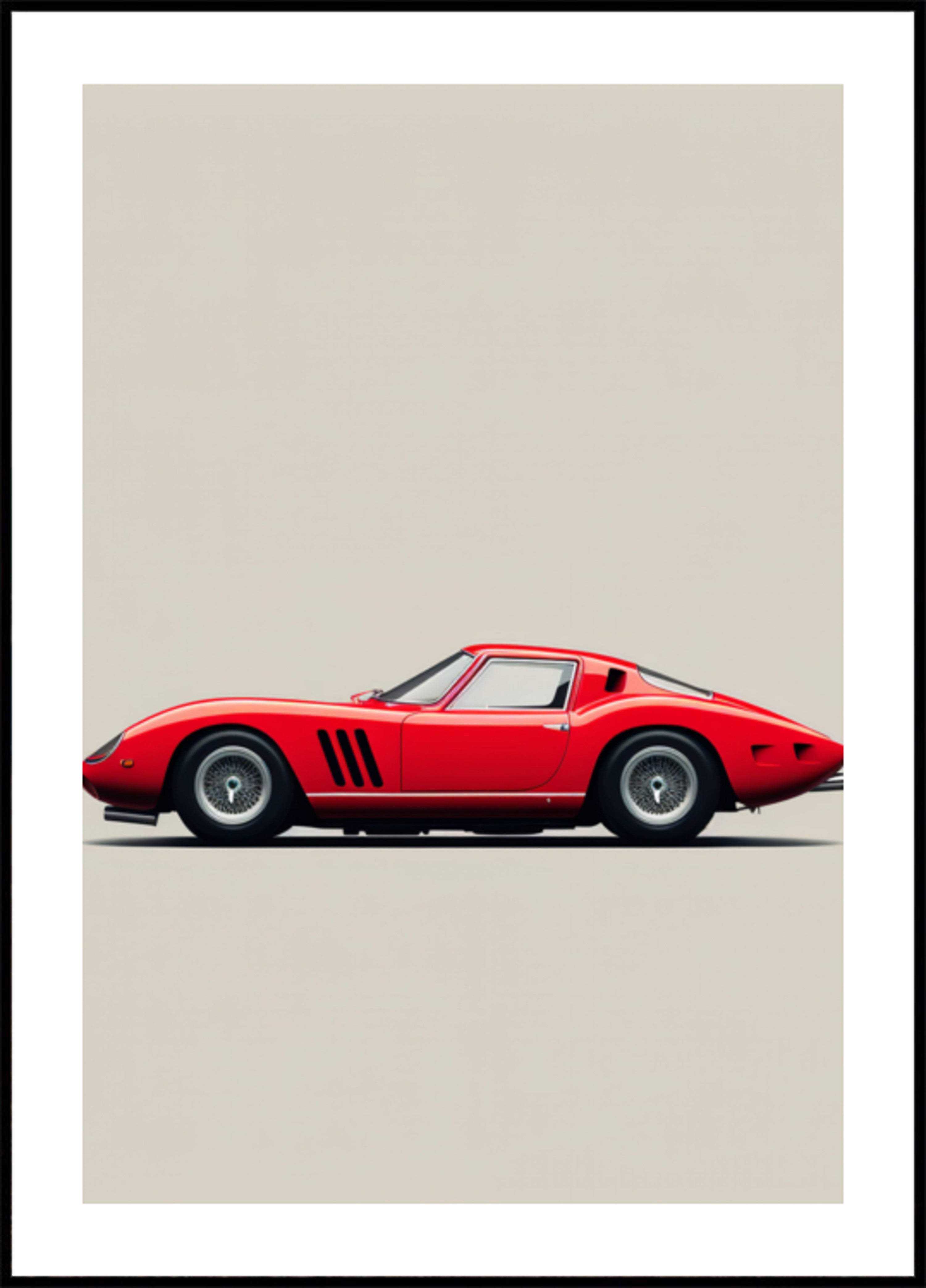 Elegant red sports car