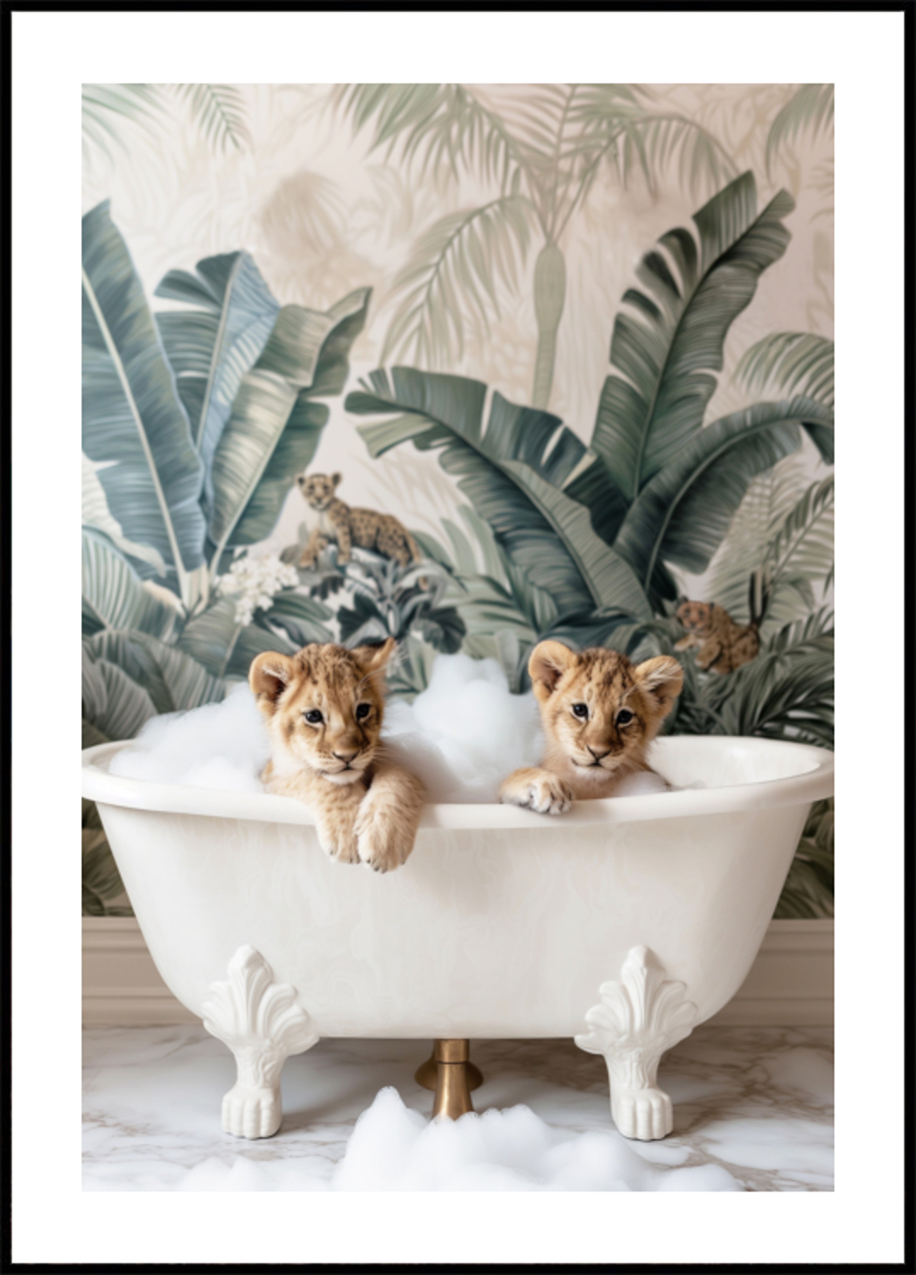 Lion Cubs Bubble Bath
