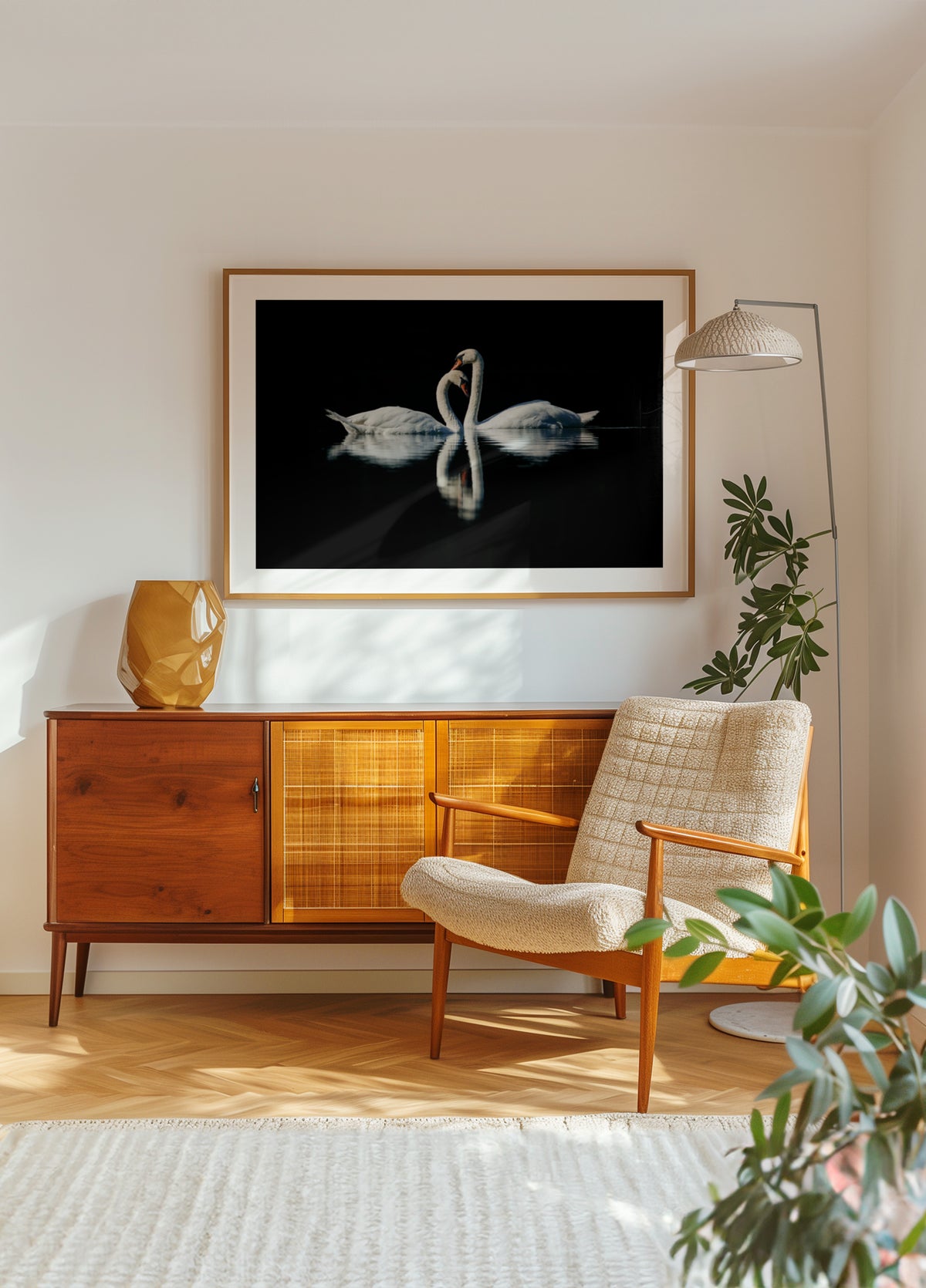 Romantic Swan Reflection